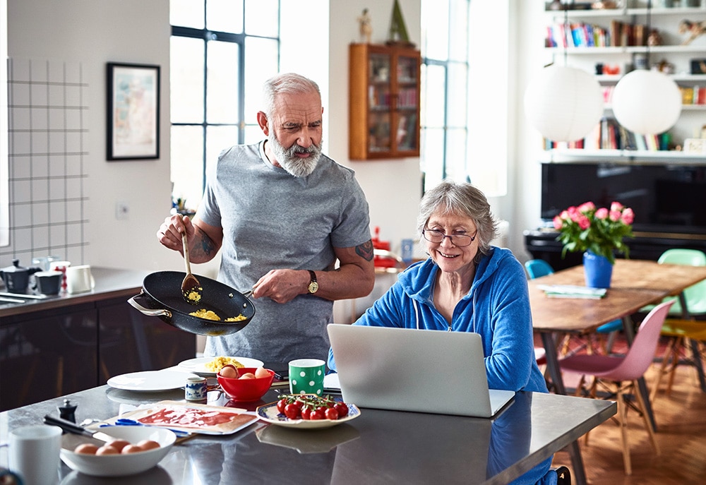 Seniors Cooking a New Recipe